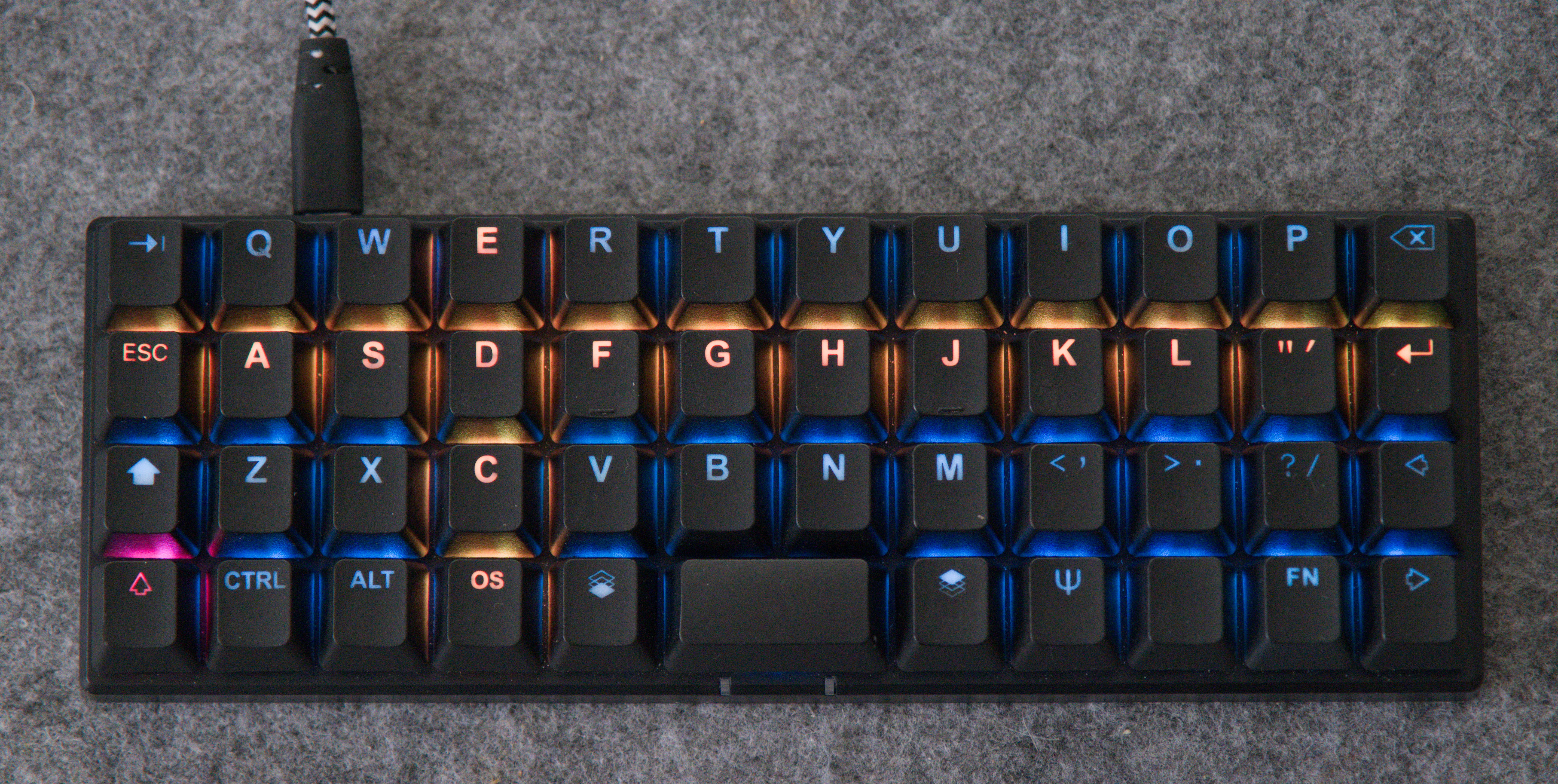The ortholinear 40% Planck keyboard